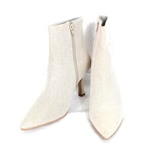 Lisa Vicky Women's Art Pointed Toe Bootie Size 9 NIB Champagne Glitz